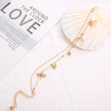 Beach Style Diamond-Studded Small Dragonfly Anklet – Stylish Gifts — 5