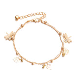 Beach Style Diamond-Studded Small Dragonfly Anklet – Stylish Gifts — 6