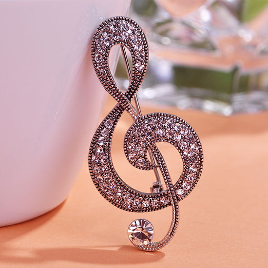 Vintage European And American Musical Note Brooch – Jewelry Gift Ideas — 1