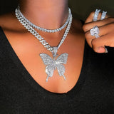 Full Diamond Butterfly Necklace Cute Butterfly – Jewelry Gift Ideas — 5