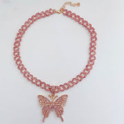 Full Diamond Butterfly Necklace Cute Butterfly – Jewelry Gift Ideas — 4