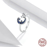 Simple And Popular Sterling Silver Moon Cat Ring – Cat Lover Gifts — 2