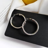 Simple Metal Texture With Large Individual Earrings – Thoughtful Gifts — 5