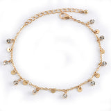 Golden Ladies Multilayer Circle Diamond Anklet – Gift Ideas — 2