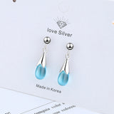 Blue Water Drop Earrings Long Tassel Sen – Stylish Gifts — 5