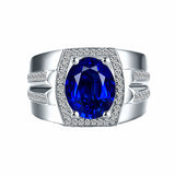 Sapphire Ring with 18K Gold Plated and Blue – Gifts for Couples — 1