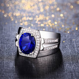 Sapphire Ring with 18K Gold Plated and Blue – Gifts for Couples — 5