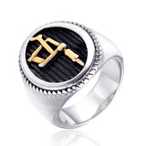Personalized Retro Men's Titanium Steel Ring – Gifts for Him — 1