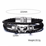 Alloy Ship Helmsman Rope Black Brown Men's Trendy – Jewelry Gift Ideas — 2
