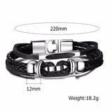 Alloy Ship Helmsman Rope Black Brown Men's Trendy – Jewelry Gift Ideas — 1