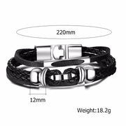 Alloy Ship Helmsman Rope Black Brown Men's Trendy – Jewelry Gift Ideas — 1