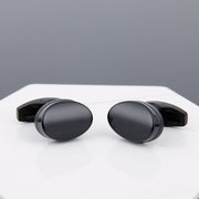Mens Cufflinks Black Face Grey Copper Sleeve Stud – Stylish Gifts — 4