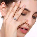 Classic Crystal Rose Gold Six-claw Diamond Ring – Gifts for Couples — 3