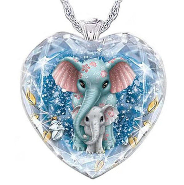 Fashion Crystal Pendant Elephant Necklace – Jewelry Gift Ideas — 1