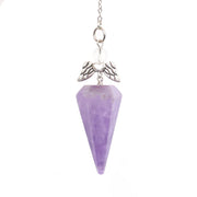 White Crystal Hexagonal Cone Pendant Jewelry – Jewelry Gift Ideas — 1