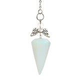 White Crystal Hexagonal Cone Pendant Jewelry – Jewelry Gift Ideas — 3