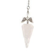 White Crystal Hexagonal Cone Pendant Jewelry – Jewelry Gift Ideas — 5