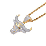 Pendant Micro-inlaid Zircon Bull Head Pendant – Jewelry Gift Ideas — 2