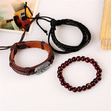Simple Retro Braided Cowhide Bracelet Alloy Maple – Jewelry Gift Ideas — 2