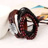 Simple Retro Braided Cowhide Bracelet Alloy Maple – Jewelry Gift Ideas — 5