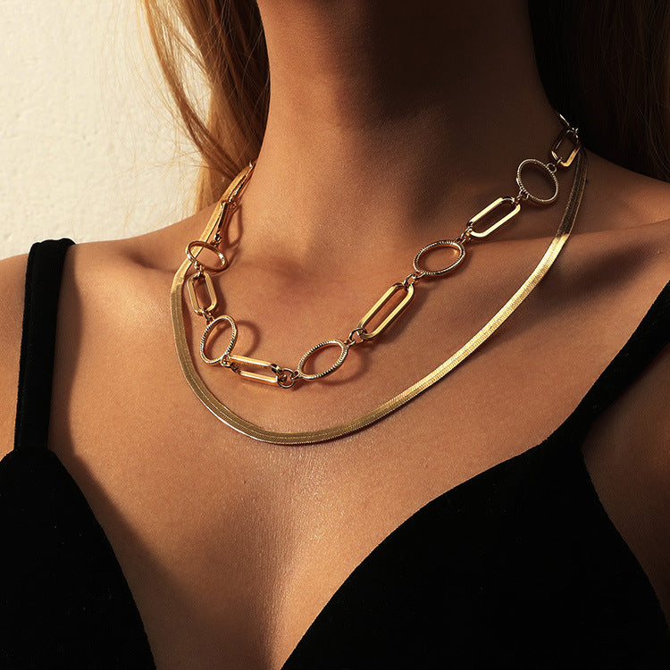Multilayer Irregular Geometric Chain Snake Bone – Meaningful Gifts — 1
