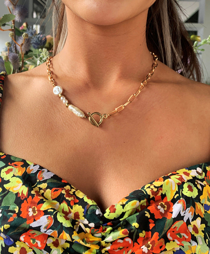 Fashion Alloy Plating Necklace Square Cross Chain – Jewelry Gift Ideas — 1