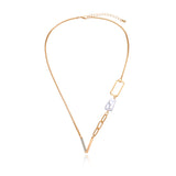 Geometric Hollow Box Pearl Necklace Women – Jewelry Gift Ideas — 4