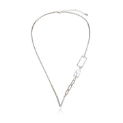 Geometric Hollow Box Pearl Necklace Women – Jewelry Gift Ideas — 6
