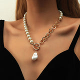 Alloy Necklace Pearl Chain Clavicle Chain – Jewelry Gift Ideas — 11