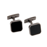 Mens Cufflinks Black Face Grey Copper Sleeve Stud – Stylish Gifts — 8