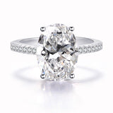 Large Oval Platinum Plated Zircon Ring – Holiday Gift Ideas — 5