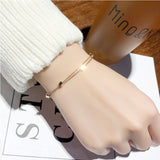 Small Square Geometric Shiny Bracelet – Jewelry Gift Ideas — 6