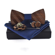 Bow Tie Set Square Scarf Cufflinks Brooch Set – Stylish Gifts — 4