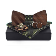 Bow Tie Set Square Scarf Cufflinks Brooch Set – Stylish Gifts — 3