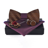 Bow Tie Set Square Scarf Cufflinks Brooch Set – Stylish Gifts — 6