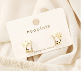 Silver Needle Design Eight-Pointed Star Stud Earrings – Gifts for Her — 2