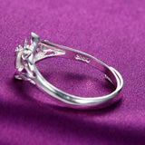 Pure Silver Rose Flower Ring Ladies Silver – Jewelry Gift Ideas — 4