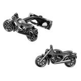 Black Motorcycle Cufflinks French Shirt Men's – Gifts for Him — 3