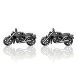 Black Motorcycle Cufflinks French Shirt Men's – Gifts for Him — 1