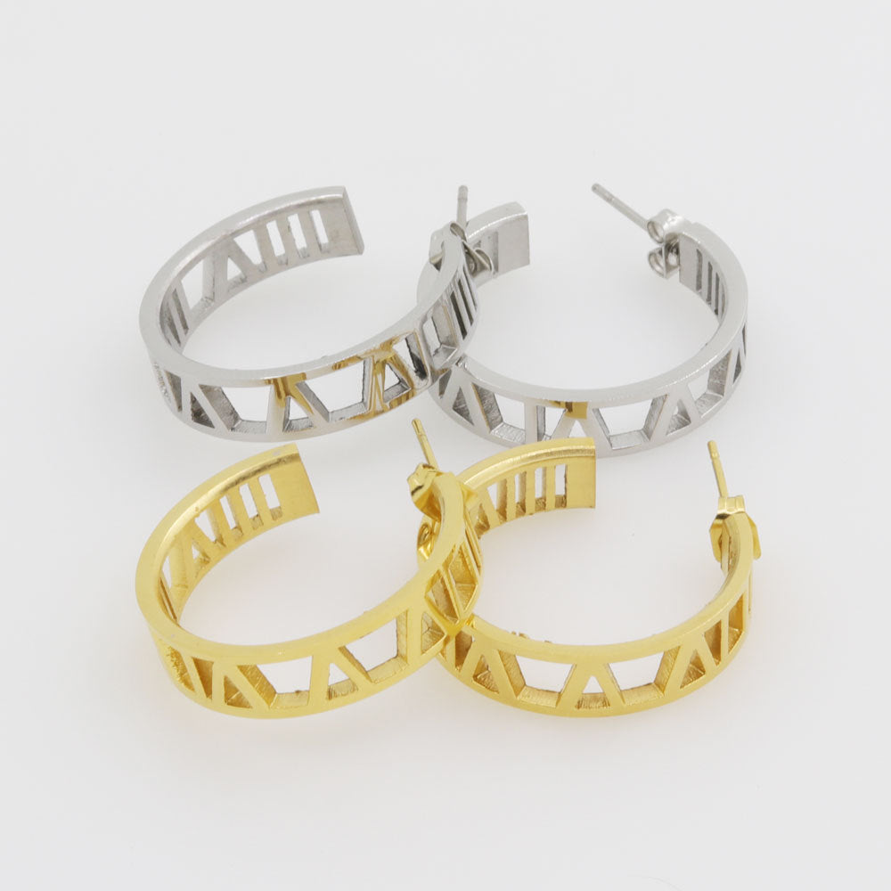 Beautiful Cut Earrings In Titanium Steel Jewelry – Jewelry Gift Ideas — 1