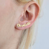 DIY custom English letter name earrings personalized – Creative Gifts — 1