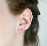 DIY custom English letter name earrings personalized – Creative Gifts — 4