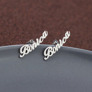 DIY custom English letter name earrings personalized – Creative Gifts — 3