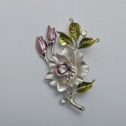 Flower Camellia Brooch High-end Diamond Corsage – Jewelry Gift Ideas — 4