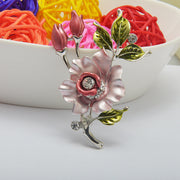 Flower Camellia Brooch High-end Diamond Corsage – Jewelry Gift Ideas — 2