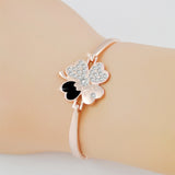 Versatile Rose Gold Four Leaf Clover Bracelet Women''s – Stylish Gifts — 2