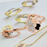Versatile Rose Gold Four Leaf Clover Bracelet Women''s – Stylish Gifts — 4