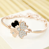 Versatile Rose Gold Four Leaf Clover Bracelet Women''s – Stylish Gifts — 1