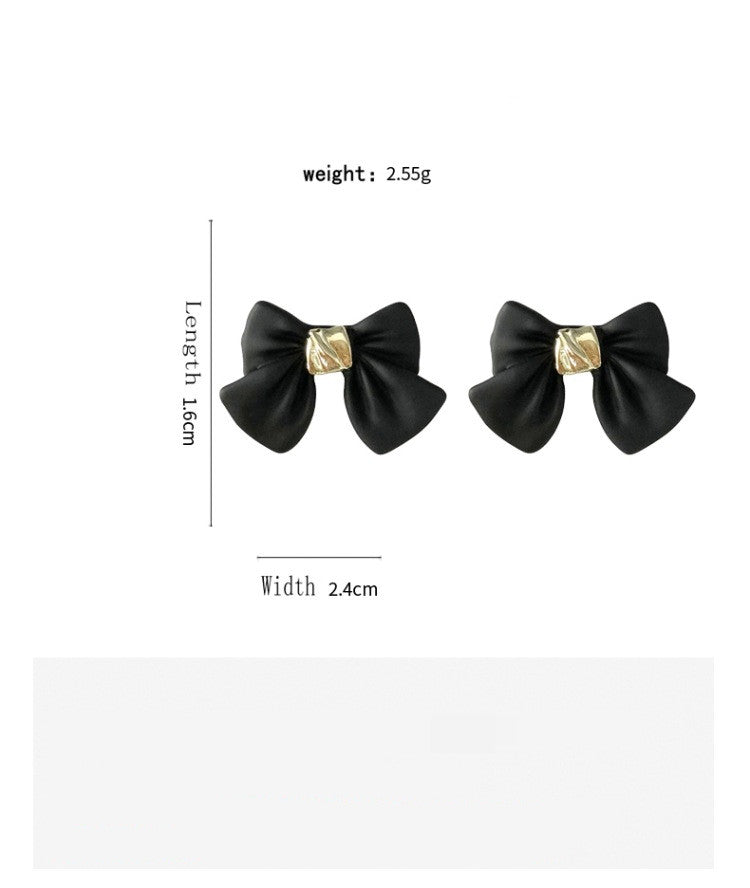 Simple And Sweet Bow Earrings Temperament Red Girl – Gifts for Kids — 1