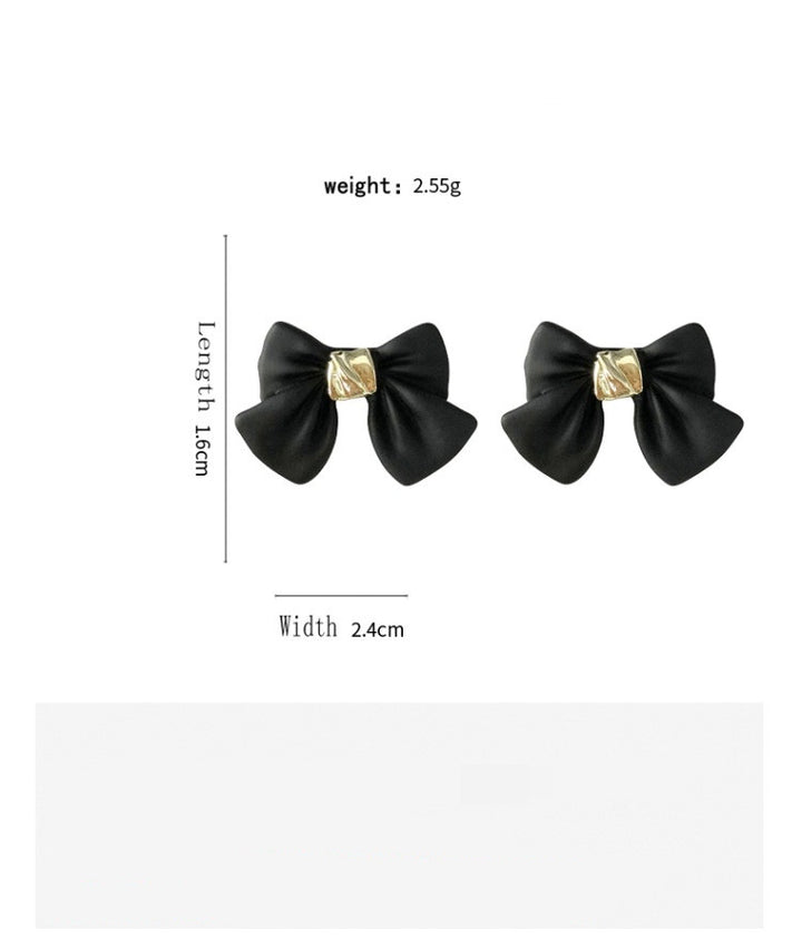 Simple And Sweet Bow Earrings Temperament Red Girl – Gifts for Kids — 1
